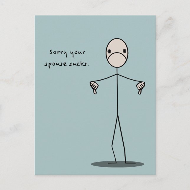 Din make suger vykort (Framsida)