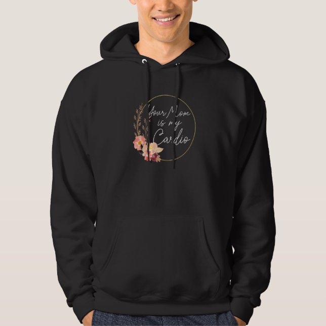 Din Mamma Är Min Hjärtblomma Cirkel Hoodie (Framsida)