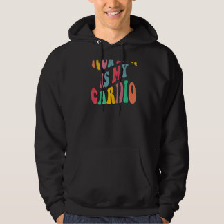 DIN MAMMA ÄR MIN KARDIO retro groovy på baksidan   Hoodie