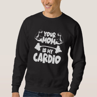 Din Mamma Är Mitt Konditions Gym Muskel Fitness Ar Lång Ärmad Tröja