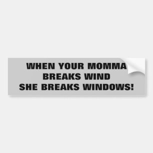 Din mamma Breaks-Vind och Windows Bildekal
