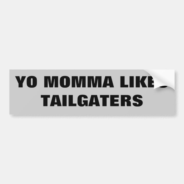 Din Mamma Gillar Tailgaters Bildekal (Framsidan)