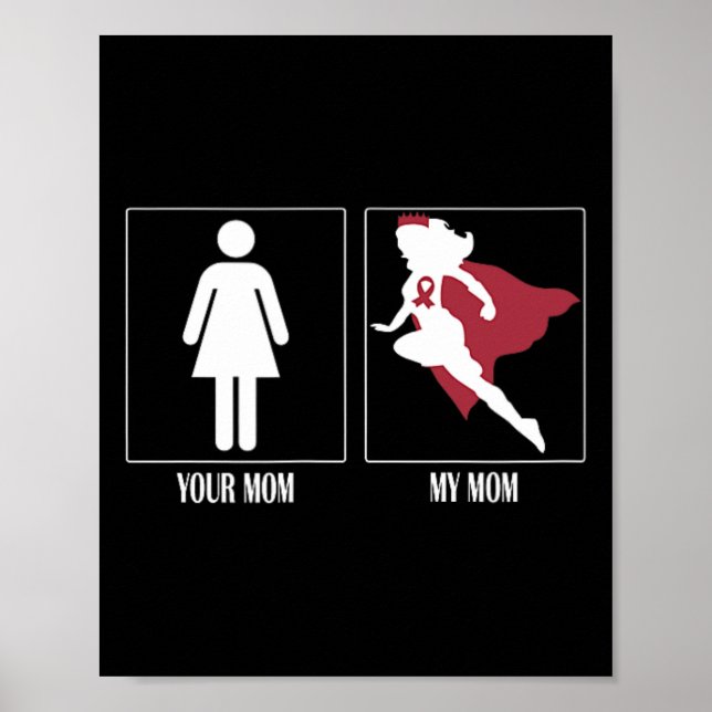 Din Mamma har min Mamma-biljettcell Warrior Burgun Poster (Framsidan)