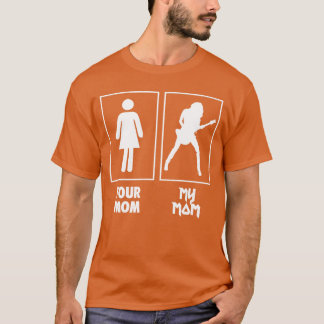 Din Mamma Min Mamma Gitarr Rock N Roll Band presen T Shirt