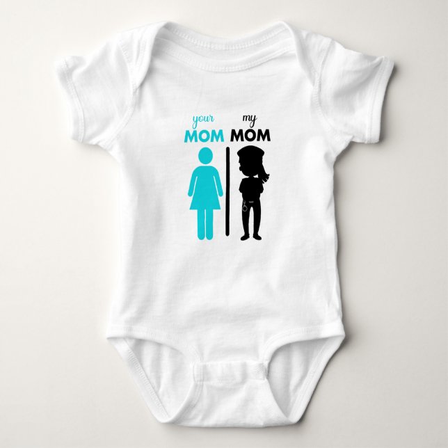 Din Mamma mitt Mamma är Mamma Baby, , lustigt Mamm T Shirt (Framsida)