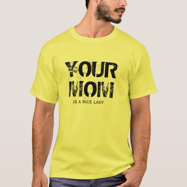 din mamma tee shirt (Framsida)