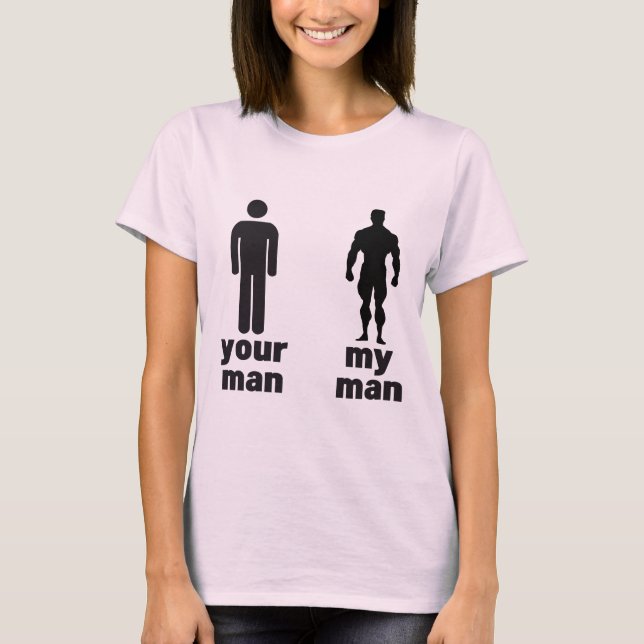 DIN MAN vs MIN MAN T Shirt (Framsida)
