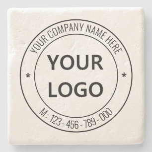 Din Märkta Reklam Marmor Coaster Exempel Stenunderlägg