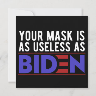Din mask är lika användbar som Biden Spara Datumet