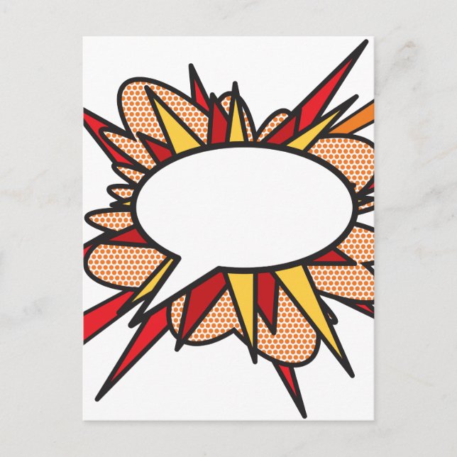 Din meddelandeblad Bubbla Kul Retro serietidning Vykort (Framsida)