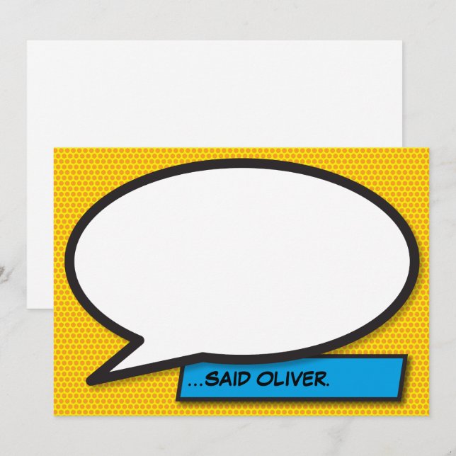 Din meddelandeblad Fun Retro Serietidning Inbjudningar (Fram/baksida)