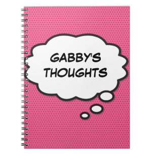 Din meddelandetankebubbla Roligt Retro Tecknad Bok Anteckningsbok