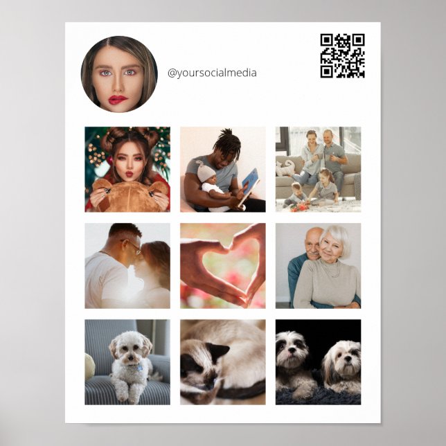 Din mediekampanj i social med QR-kod Poster (Framsidan)