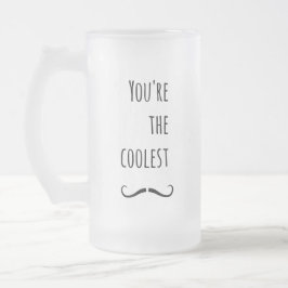 Din mest välmående Mustache Frostat Ölglas