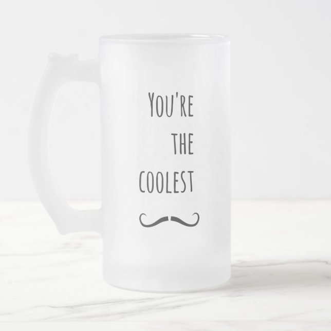 Din mest välmående Mustache Frostat Ölglas (Vänster)