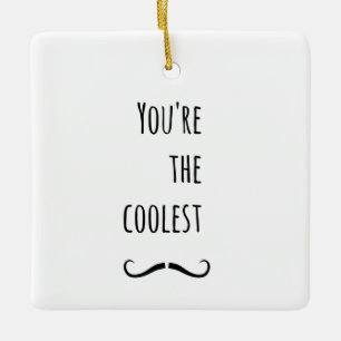 Din mest välmående Mustache Julgransprydnad Keramik