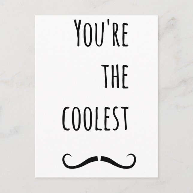 Din mest välmående Mustache Vykort (Framsida)