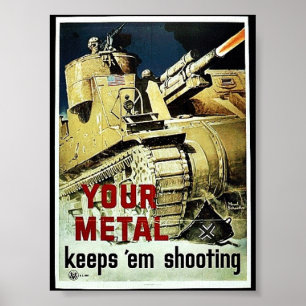 Din Metall-Behålla Em-stöt Poster