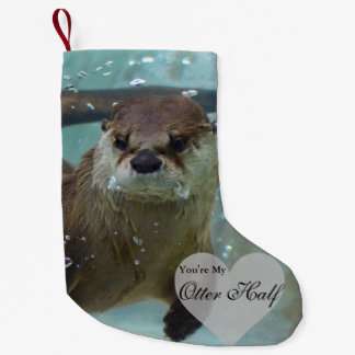 Din min simning för utter för flod för liten julstrumpa