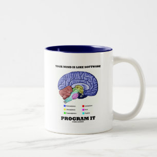 Din Mind är det lika softwareprogramet det Två-Tonad Mugg