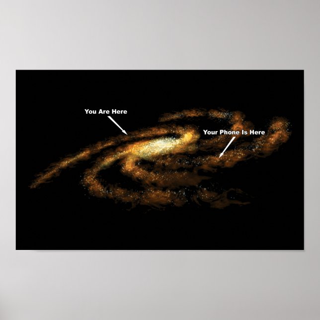 Din Mobila är här Mjölkaktig Way Galaxy Poster (Framsidan)