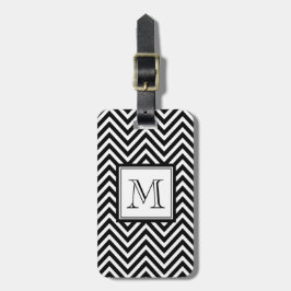 DIN MONOGRAM, BLACK CHEVRON BAGAGEBRICKA