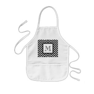 DIN MONOGRAM, SVART SPARRE BARNFÖRKLÄDE