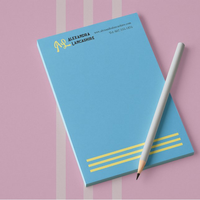 Din Monogrammärkta Etikett - Flerfärgad Anteckningsblock (Skapare uppladdad)