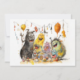 Din Monster! Halloween fest Inbjudningar