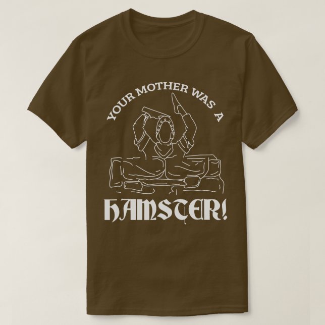 Din Mor var en Hamster Funny British Humor T Shirt (Design framsida)