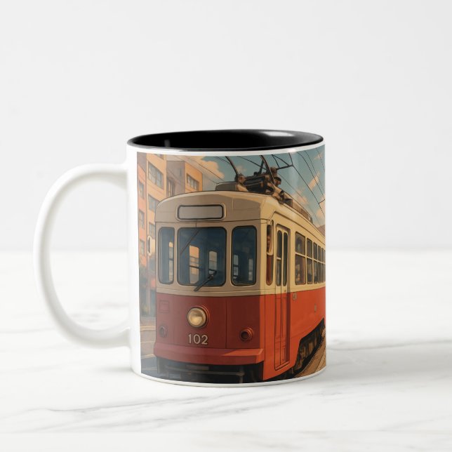 Din morgonresa, i muggform Två-Tonad mugg (Vänster)