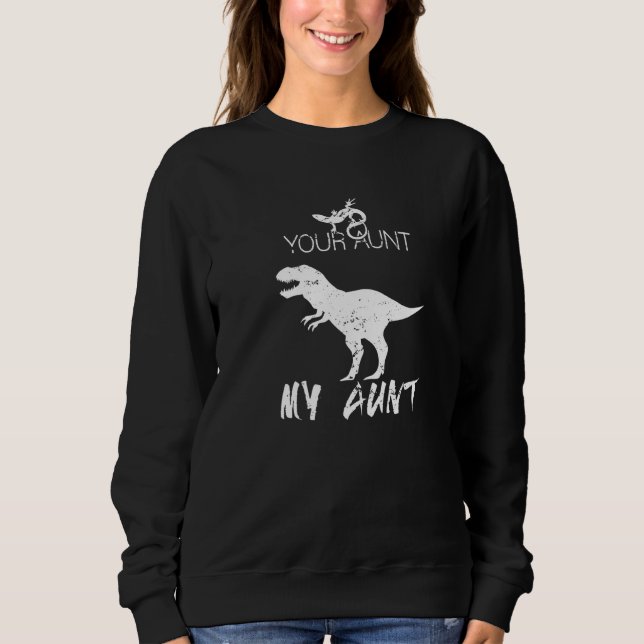 Din Moster My Moster Lizard Dinosaur Auntie-familj T Shirt (Framsida)