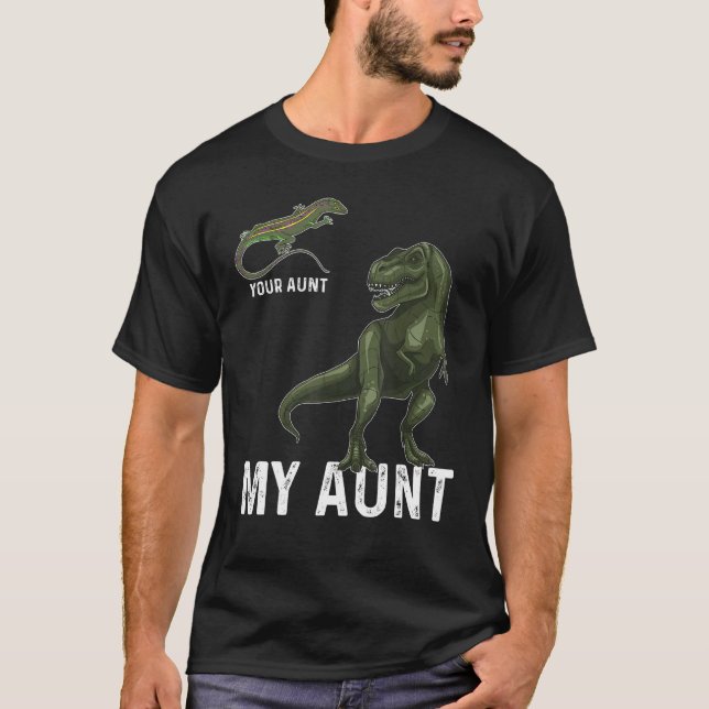 Din Moster My Moster Lizard & Dinosaur & Rex Tee f (Framsida)