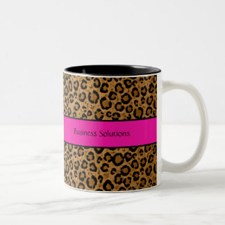 Din mugg för kaffe för affärsnamnLeopard