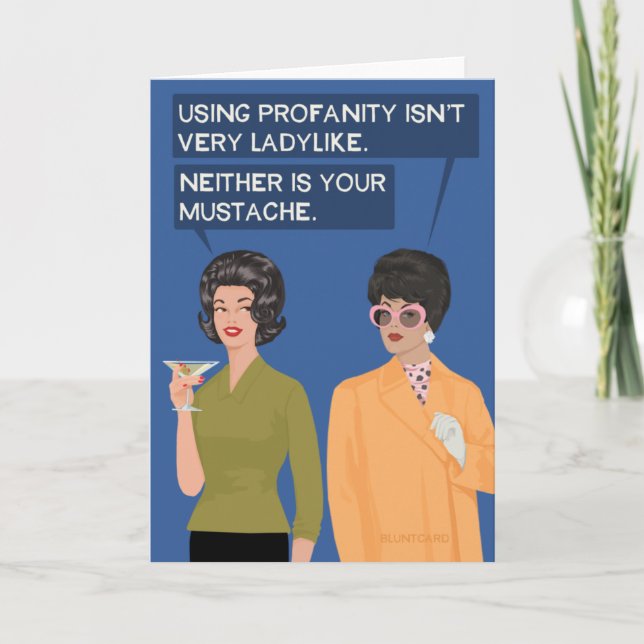 Din mustasch... kort (Framsida)
