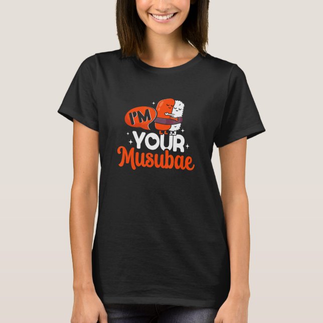 Din musubae Onigiri Musubi Hawaiian Japansk mat T Shirt (Framsida)