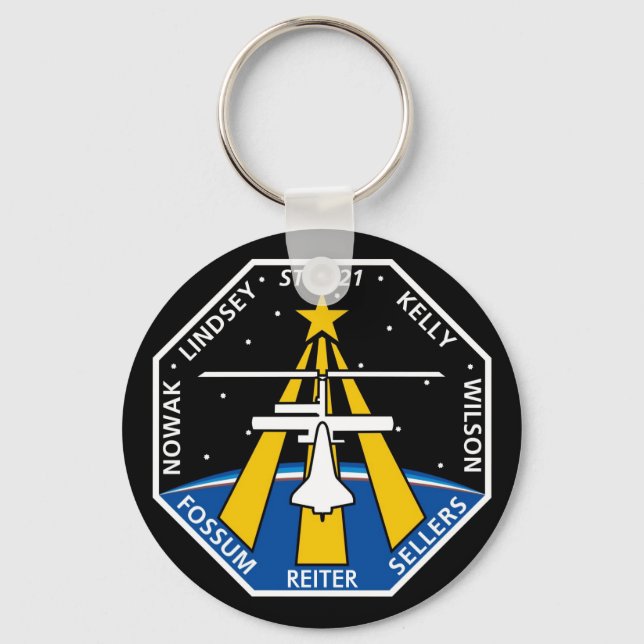 DIN_NAMN_HERE STS-121-Logotyp Nyckelring (Framsida)