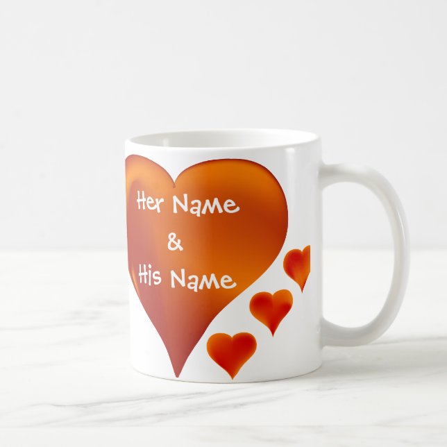 Din namn personifierade kärlekmugg kaffemugg (Höger)
