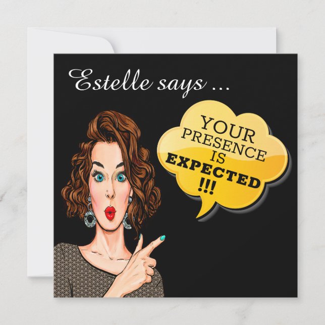 Din närvaro förväntas inbjudningar (Framsida)