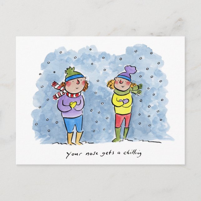 Din näsa får en kyld vykort (Framsida)