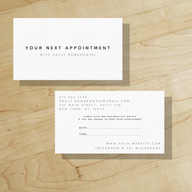Din Nästa Möte | New Classic | Minimalistisk Visitkort ("Everyday is abundantly beautiful." 
Sincerely Best Wishes from Lucky Design World)