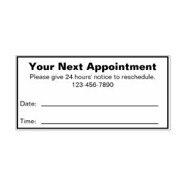 Din nästa Möte påminnelse till dr Office Patient Självfärgande Stämpel