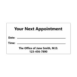 Din nästa Möte påminnelse till läkarkontoret Självfärgande Stämpel