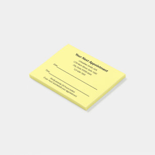 Din nästa Möte påminnelse till tandläkarkontoret Post-it Block