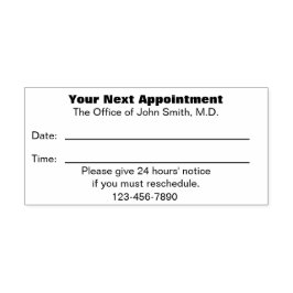 Din nästa Möte påminnelsemall för Doktor Självfärgande Stämpel