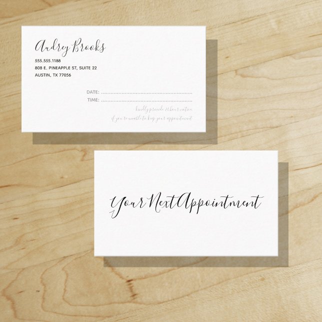 Din Nästa Tidsbeställning | Minimal | Professionel Kort ("Everyday is abundantly beautiful." 
Sincerely Best Wishes from Lucky Design World)