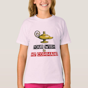 Din önskan är mitt kommando Aladdin Lamp Design T- T Shirt