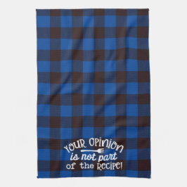 Din opinionsrecept Blue & Black Flanals Kökshandduk
