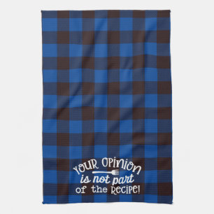 Din opinionsrecept Blue & Black Flanals Kökshandduk