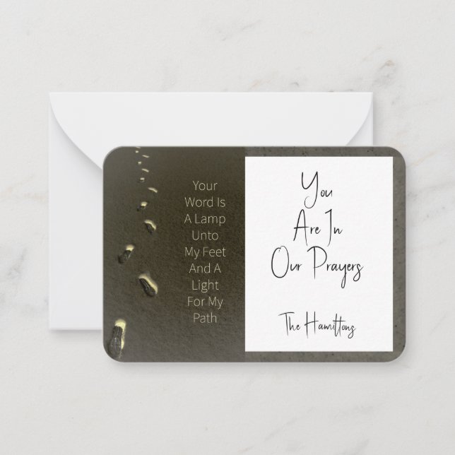 Din Ord är en lampa och ett lätt avtryck Anteckningskort (Framsida)